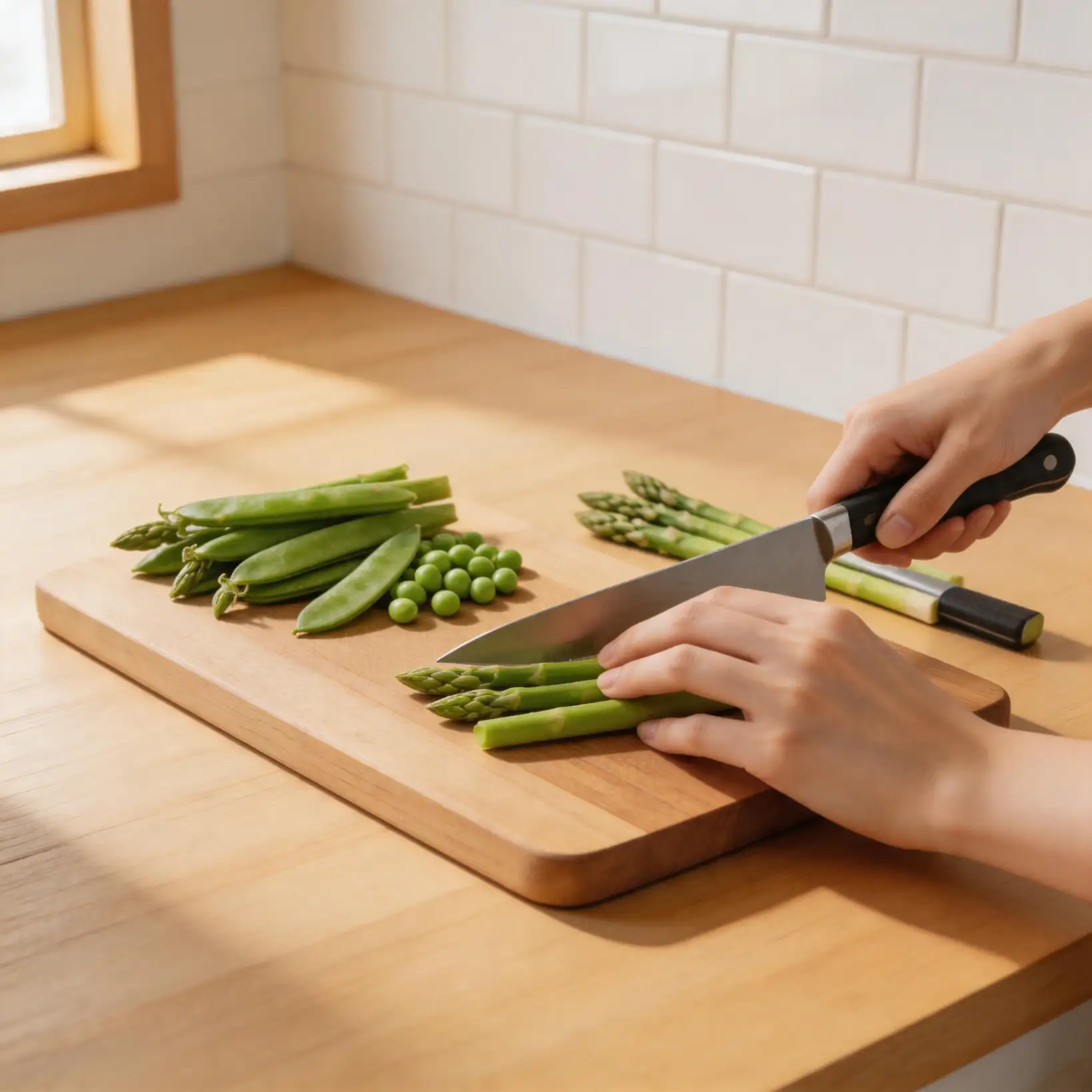Spring vegetables preparation
