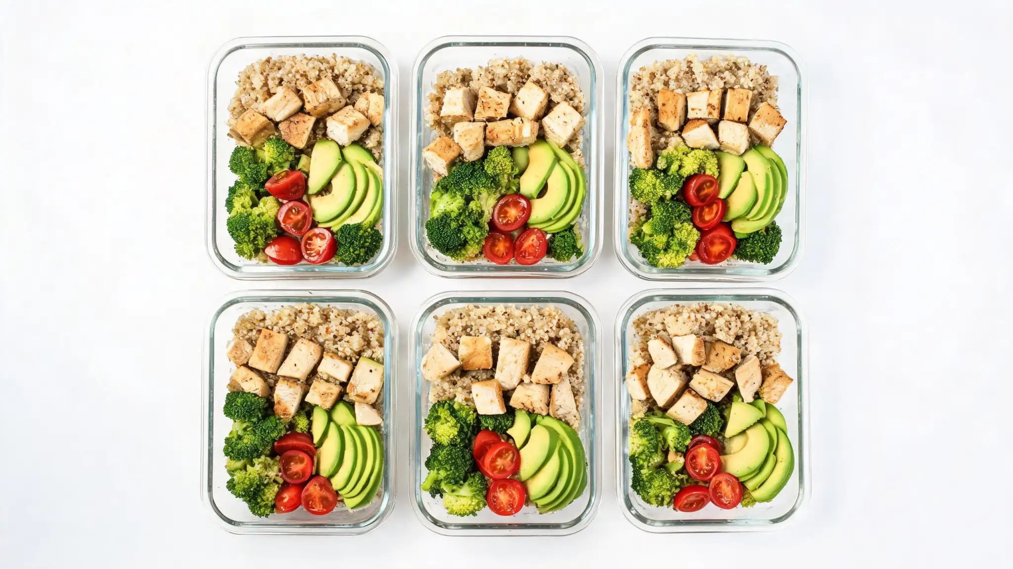 Meal prep ingredients and planning workflow