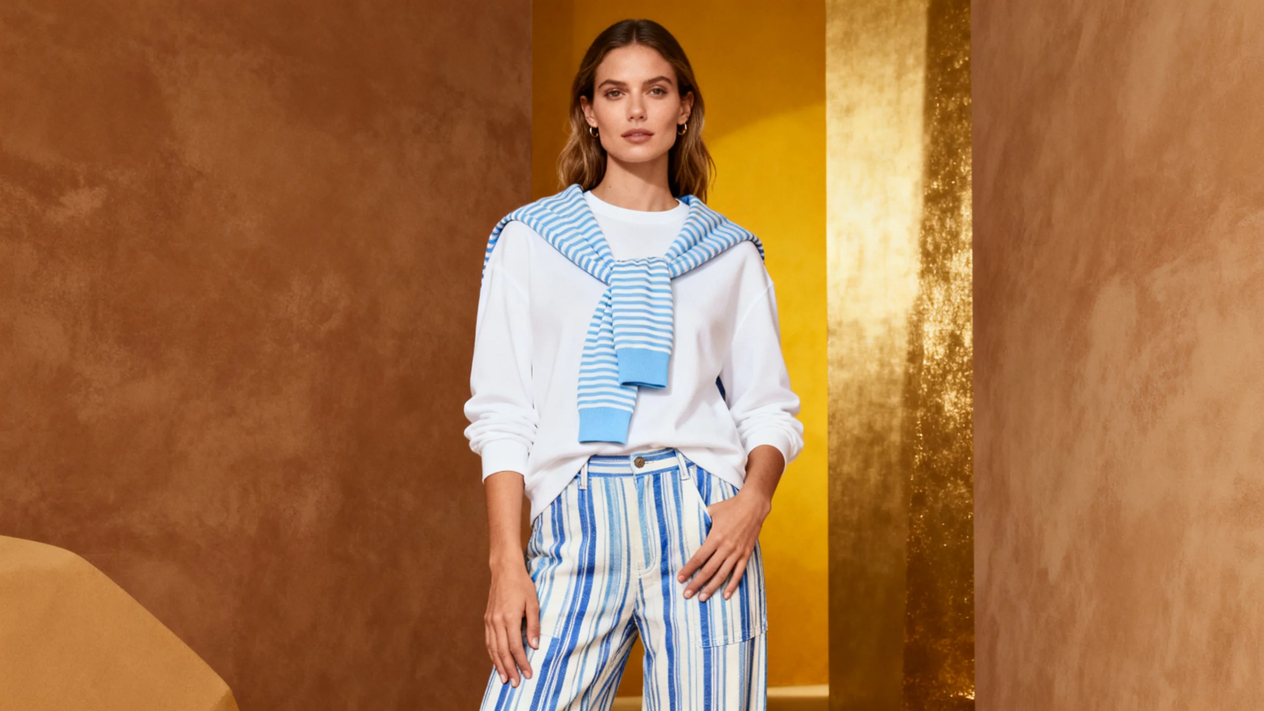 Argentina team fan outfit showing celestial white-blue elegance