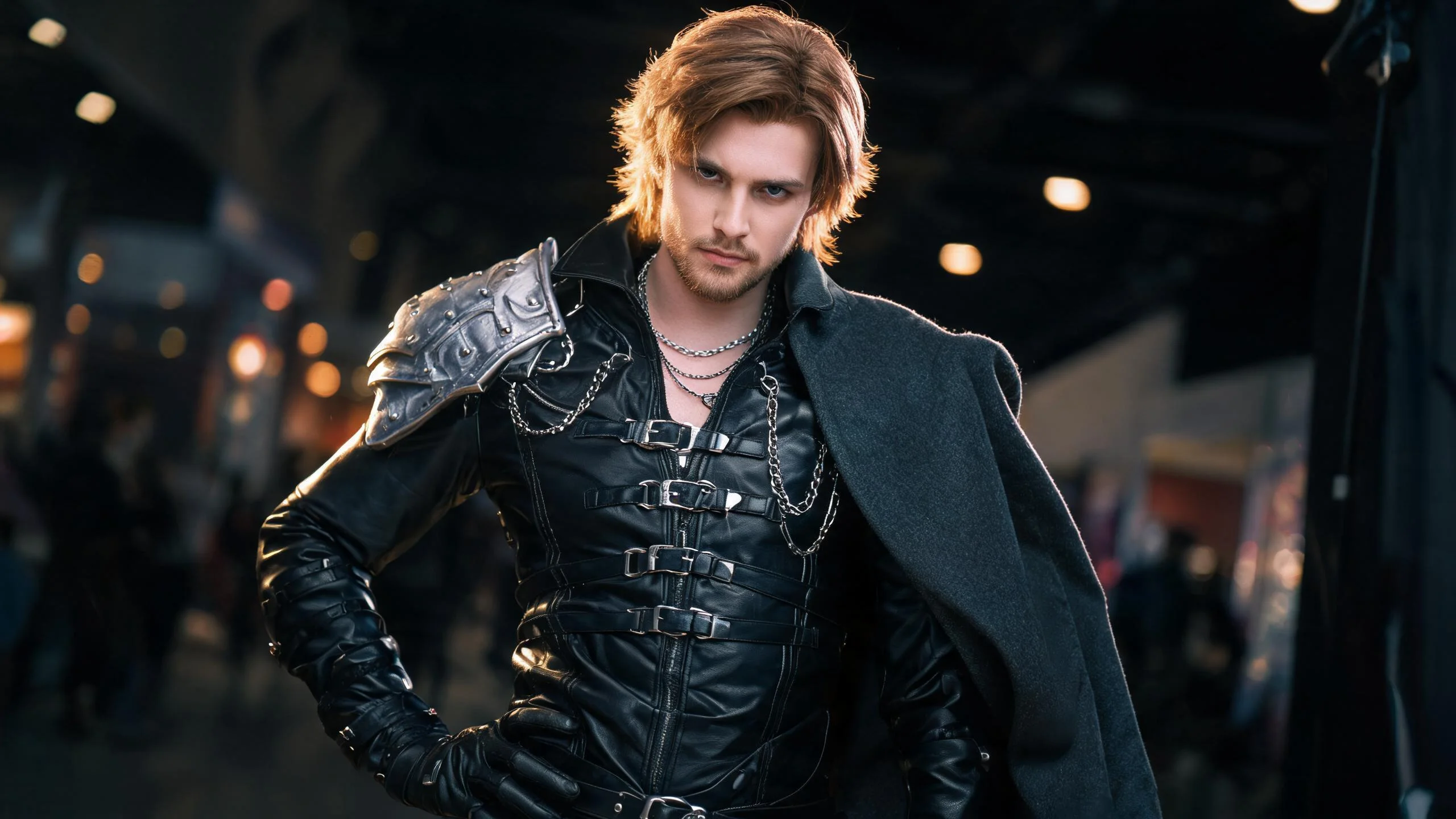 Man wearing an easy casual cosplay outfit for BlizzCon 2026, game color palette inspired
