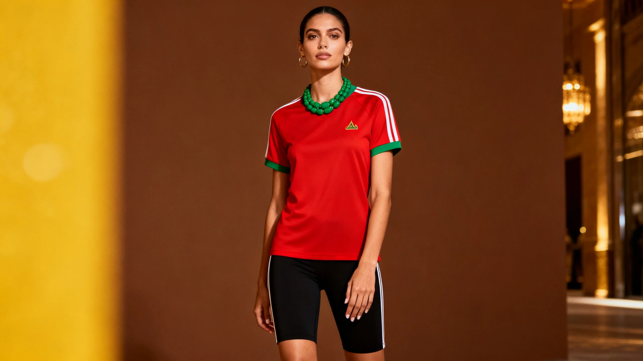 Morocco team fan outfit showing atlas lions red-green nobility