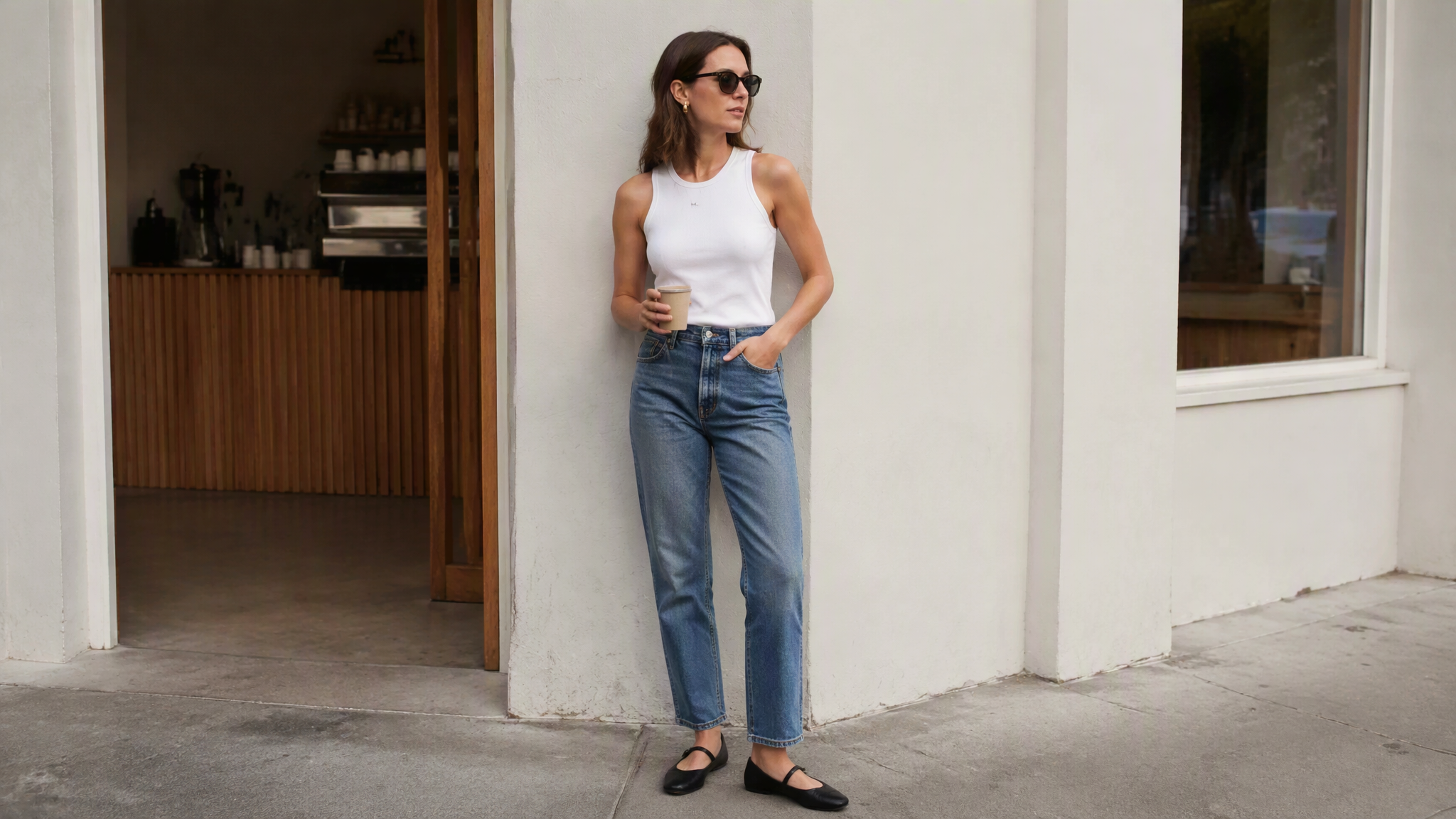 Styling straight-leg jeans outfit ideas