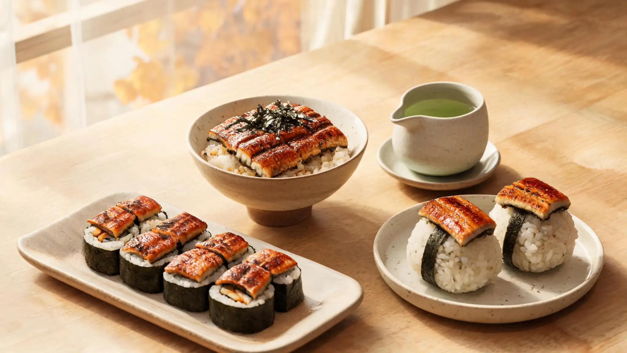 うなぎだし茶漬け・うなぎ巻き寿司・うなぎおにぎりのアレンジ例