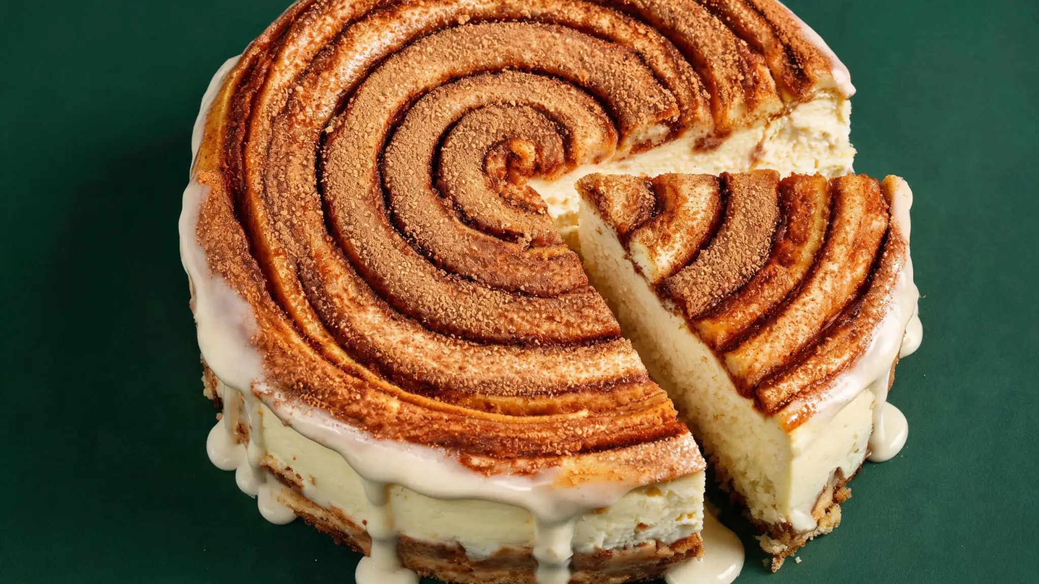 Cinnamon roll desserts: cheesecake and dump cake fresh from the oven