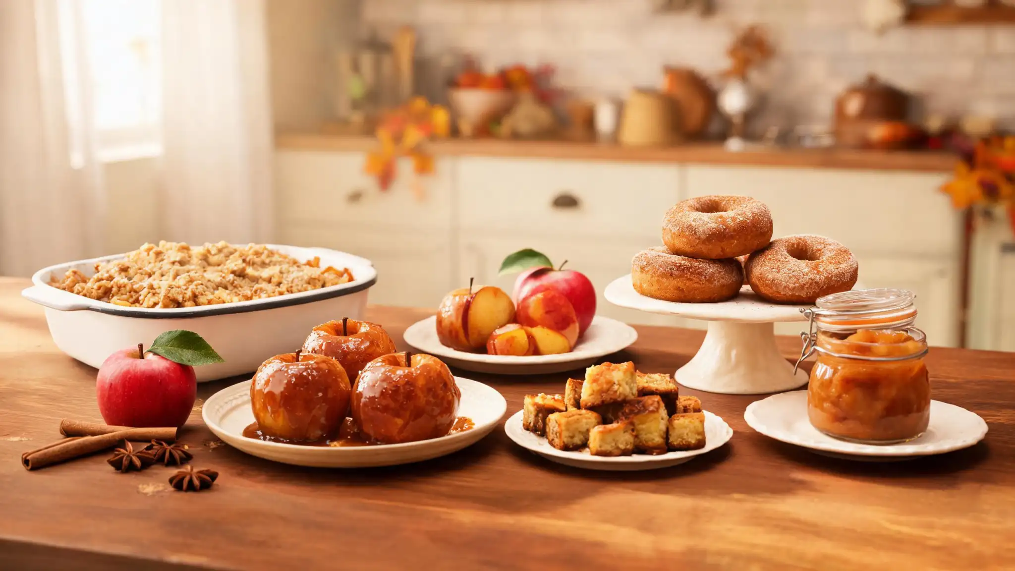 Cinnamon apple desserts made with fresh fall apples and warm spice