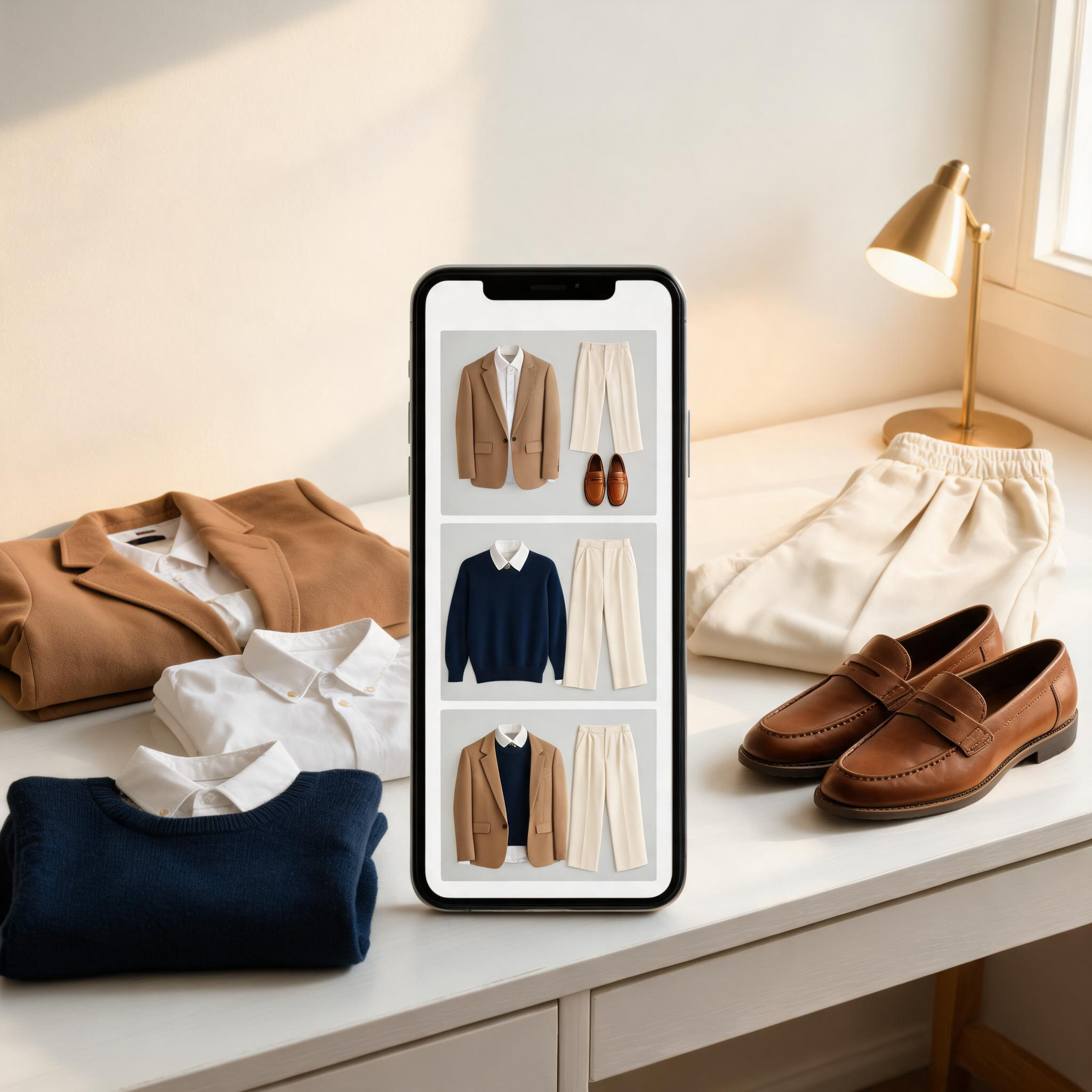 AI outfit combinations from capsule wardrobe pieces