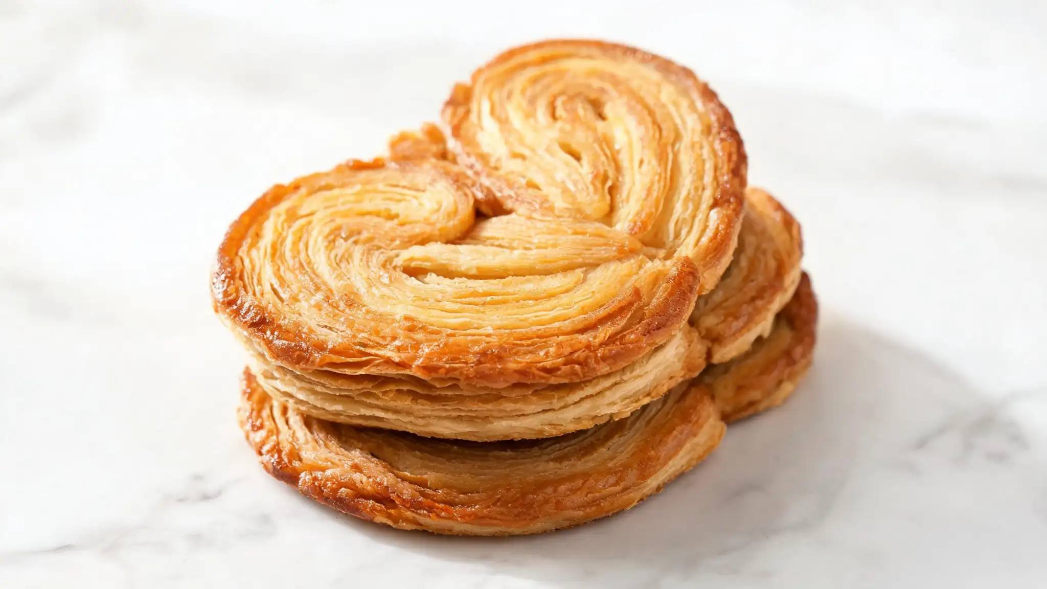 Rolled puff pastry sprinkled with sugar, ready to slice into palmier cookies