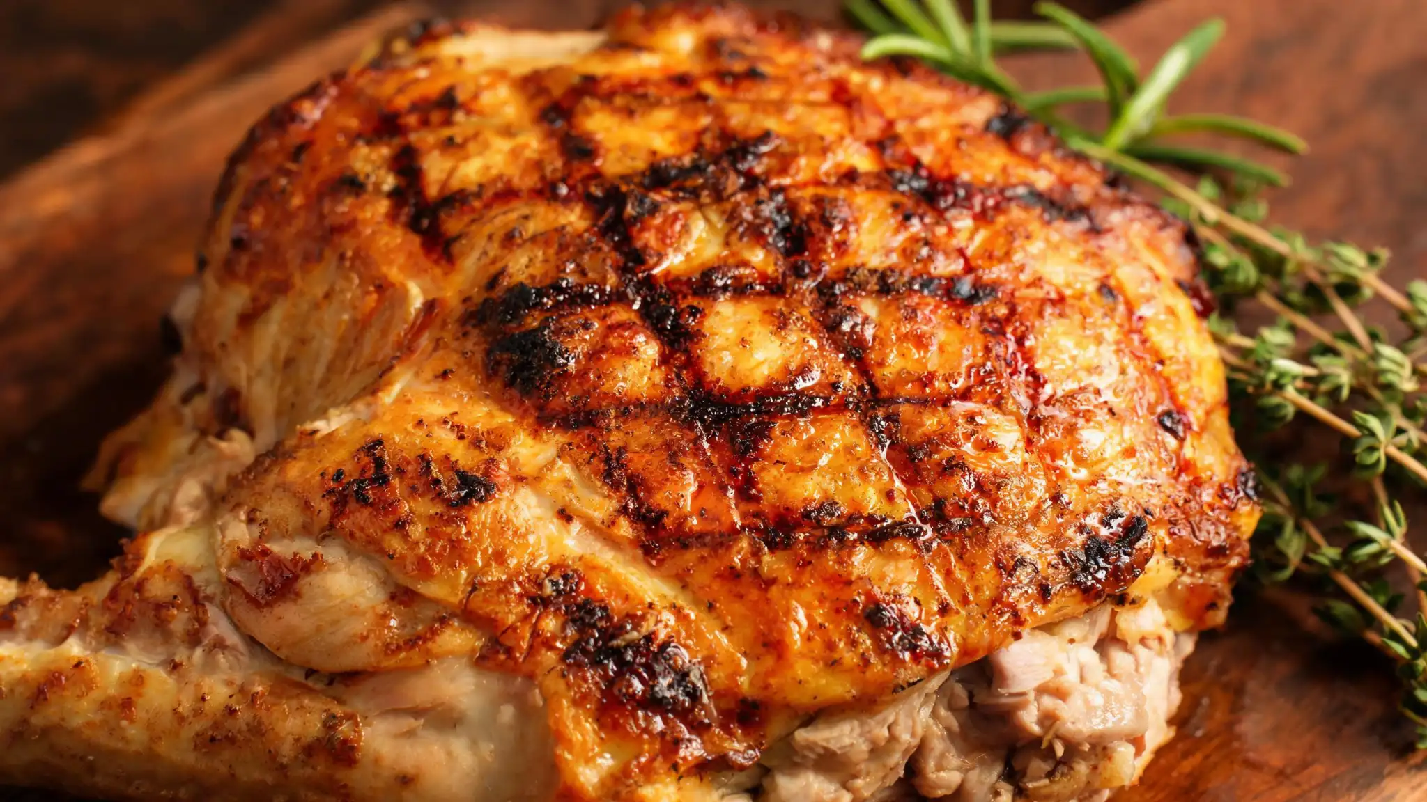 Crispy Grilled Chicken Thighs
